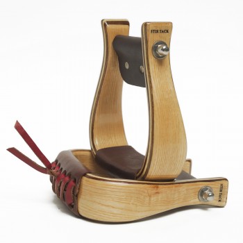 Ash Wood Flat Bottom Stirrups